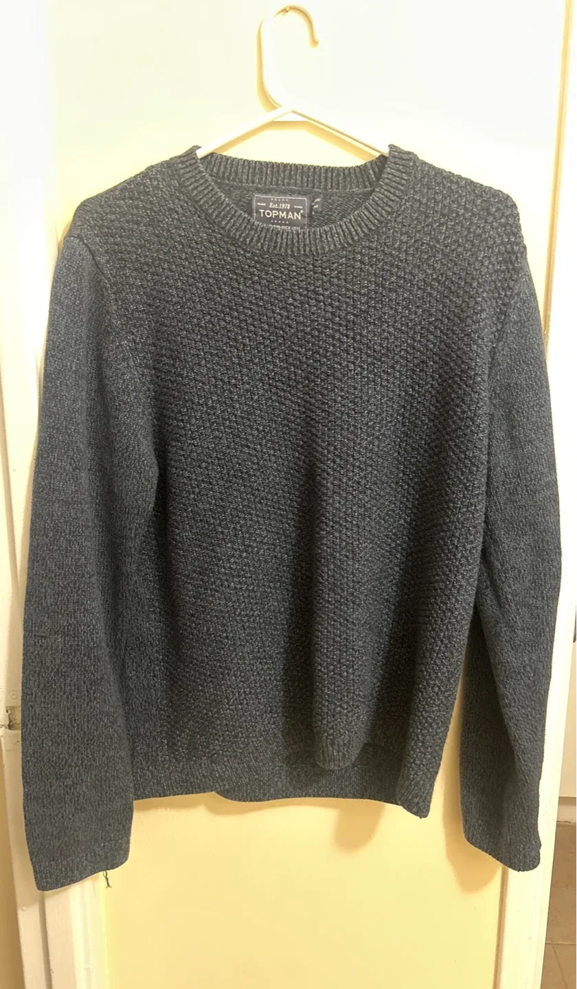Topman Blue Knit Sweater - Size M thumbnail