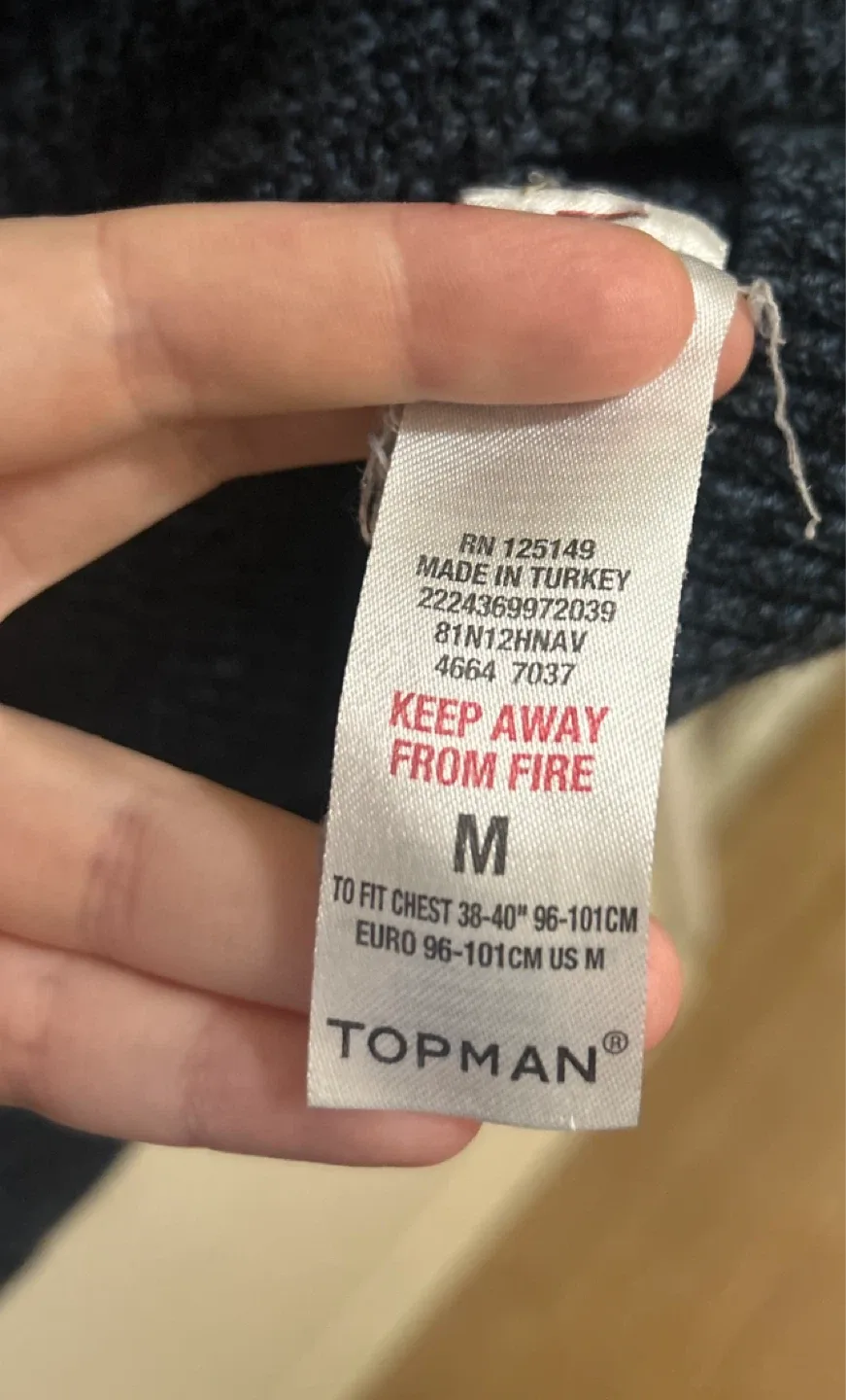 Topman Blue Knit Sweater - Size M image indicator(3)