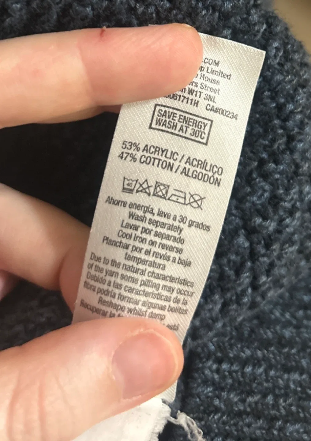 Topman Blue Knit Sweater - Size M image indicator(4)