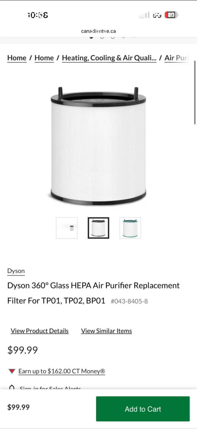 New Dyson 360° Glass HEPA Air Purifier Filter - photo 3