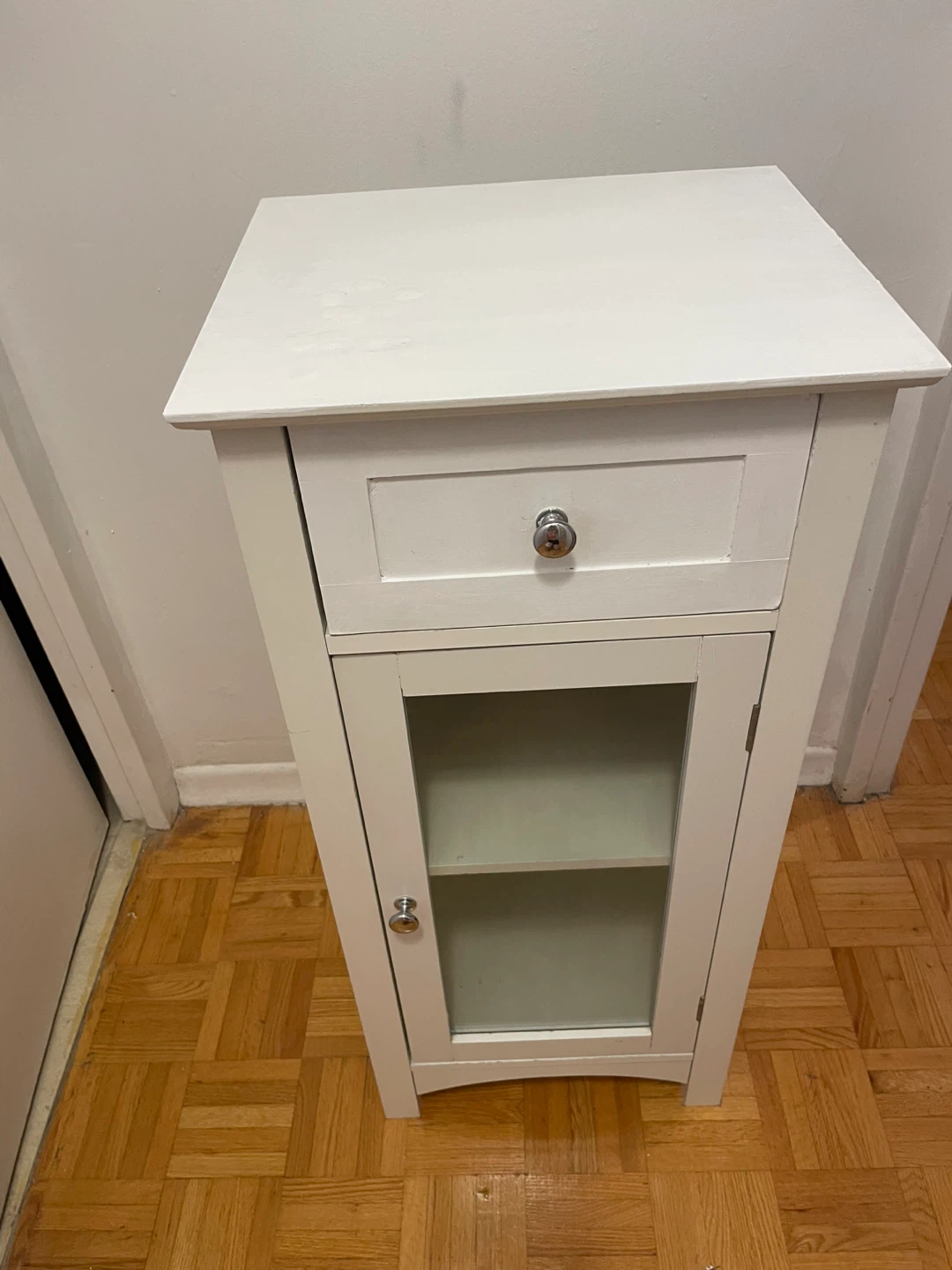 White Cabinet with Drawer - photo 2