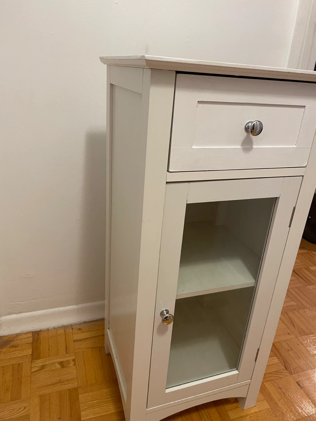 White Cabinet with Drawer - photo 3