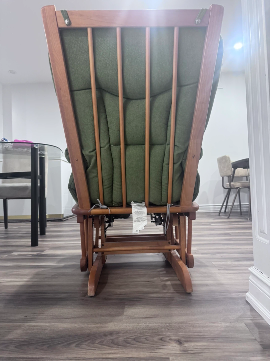 Chanderic Green Rocking Chair with Ottoman - photo 4