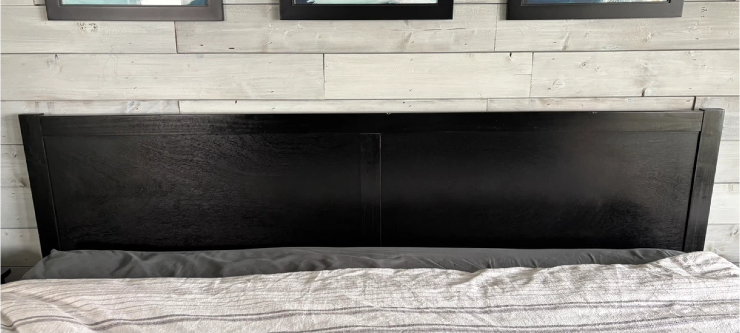 Black Wooden Bed Frame (King Size) - photo 2