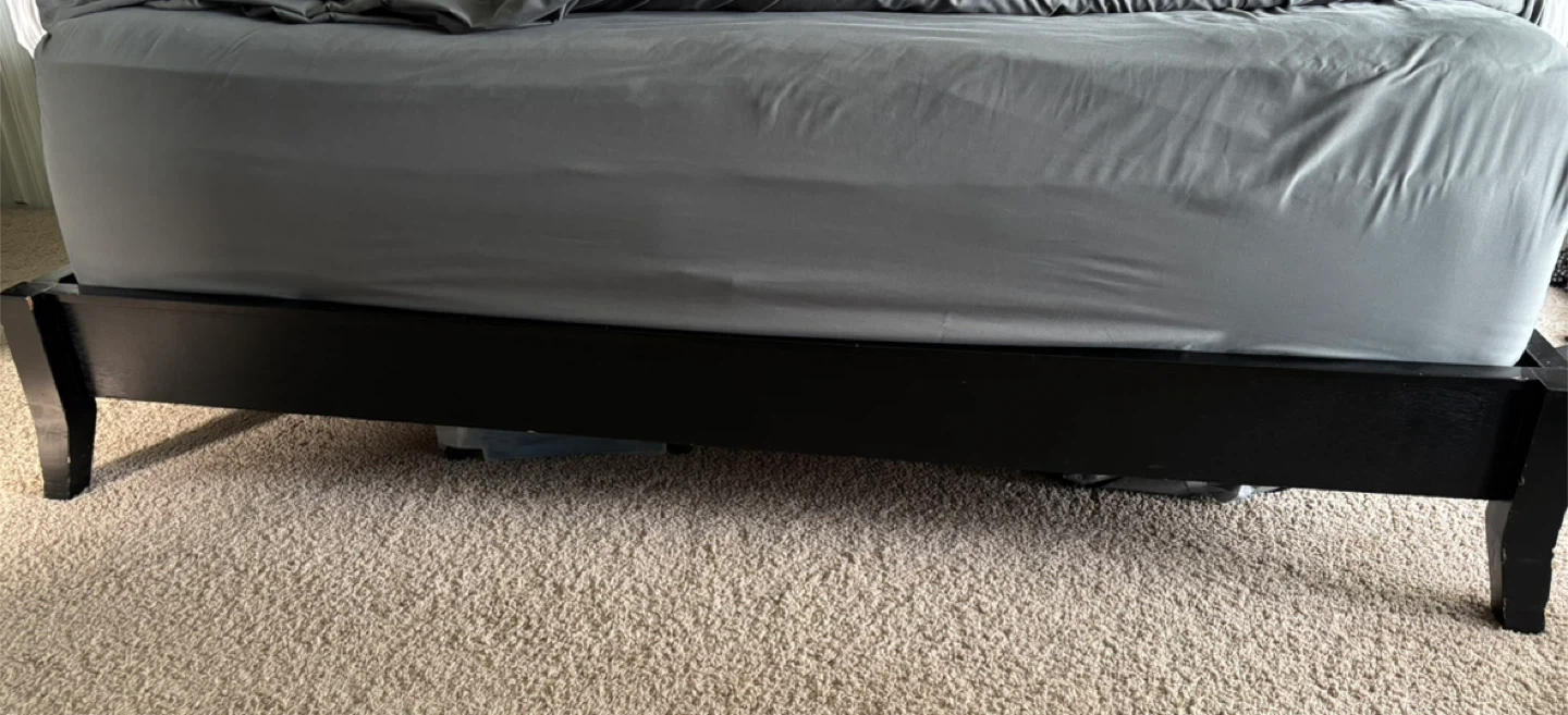 Black Wooden Bed Frame (King Size) - photo 4