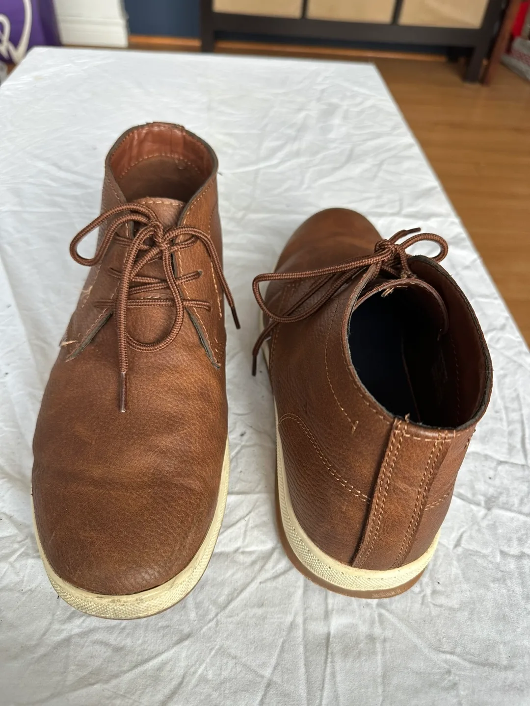 Bass Brown Leather Ankle Boots Size 11 thumbnail