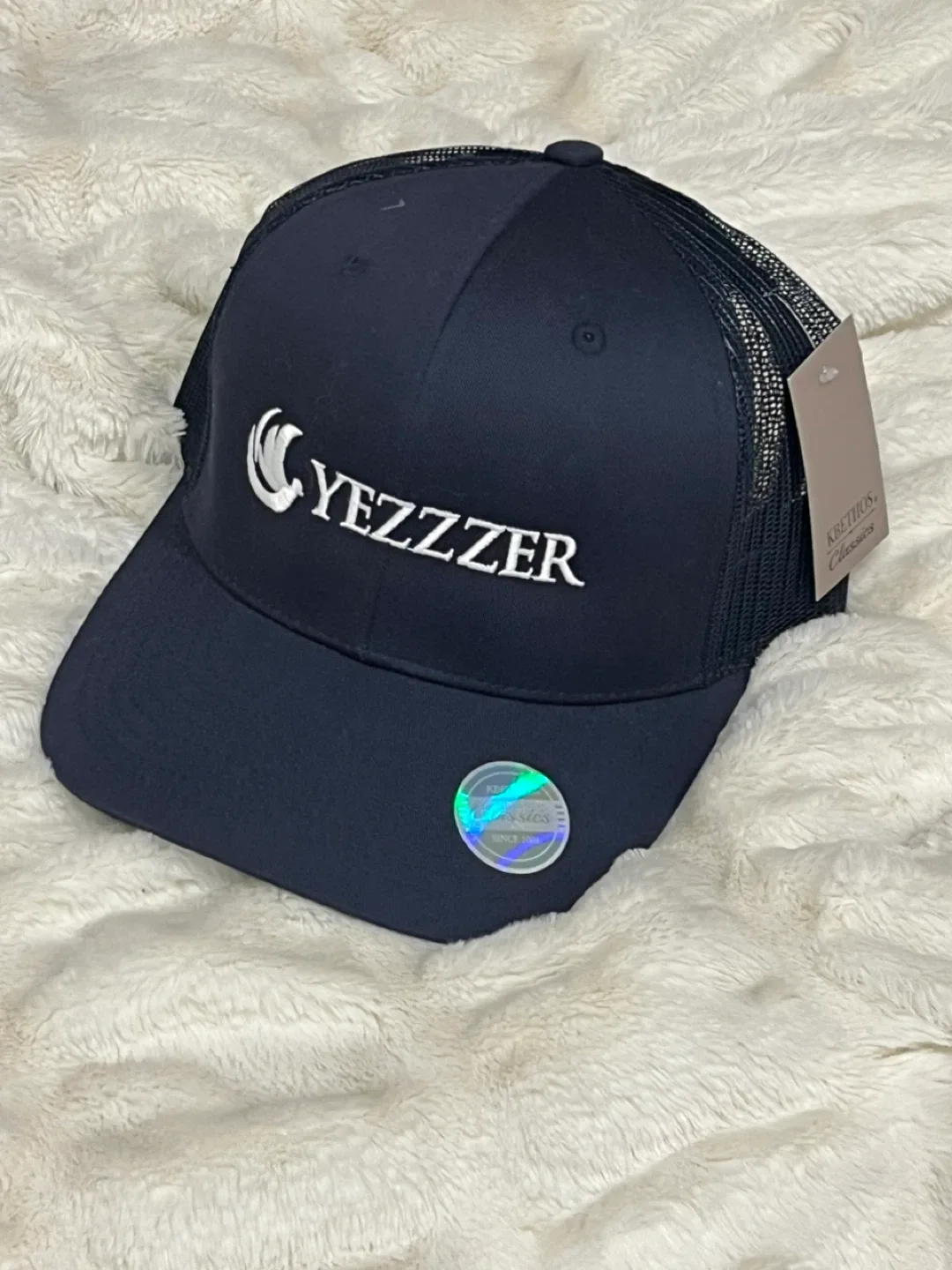 Yezzzer Navy Blue Trucker Hat thumbnail