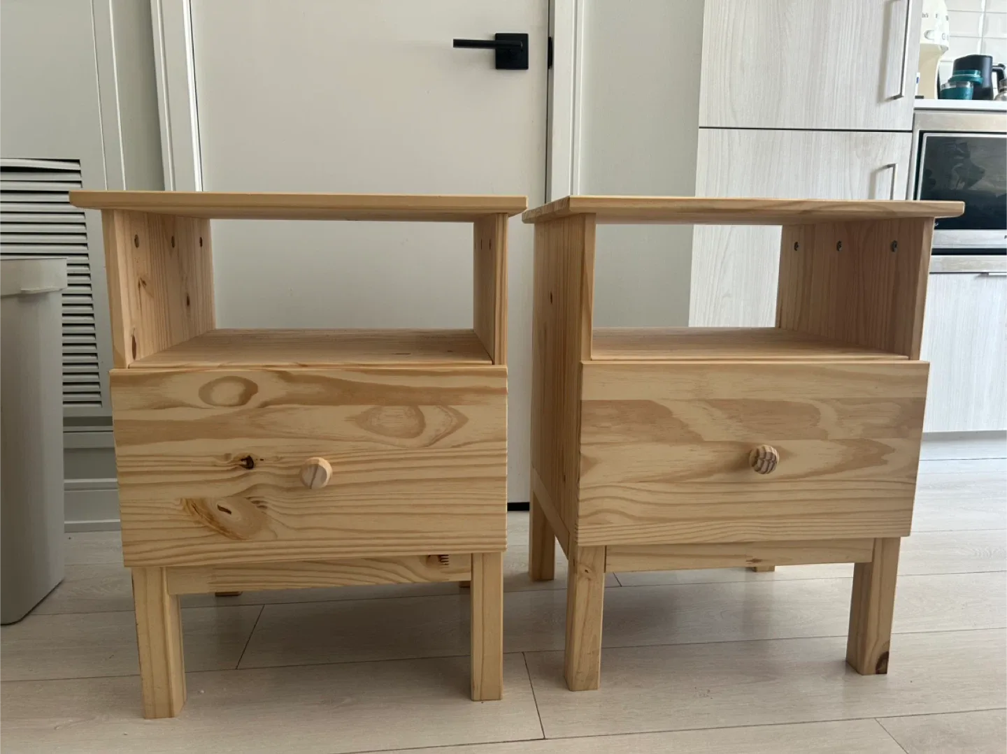 Set of Wood Nightstands thumbnail