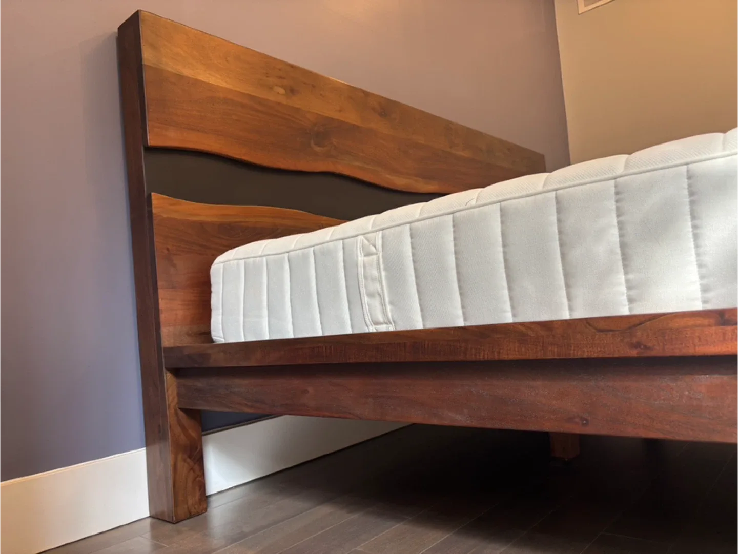 King Size Acacia Wood Bed Frame and Mattress image indicator(3)