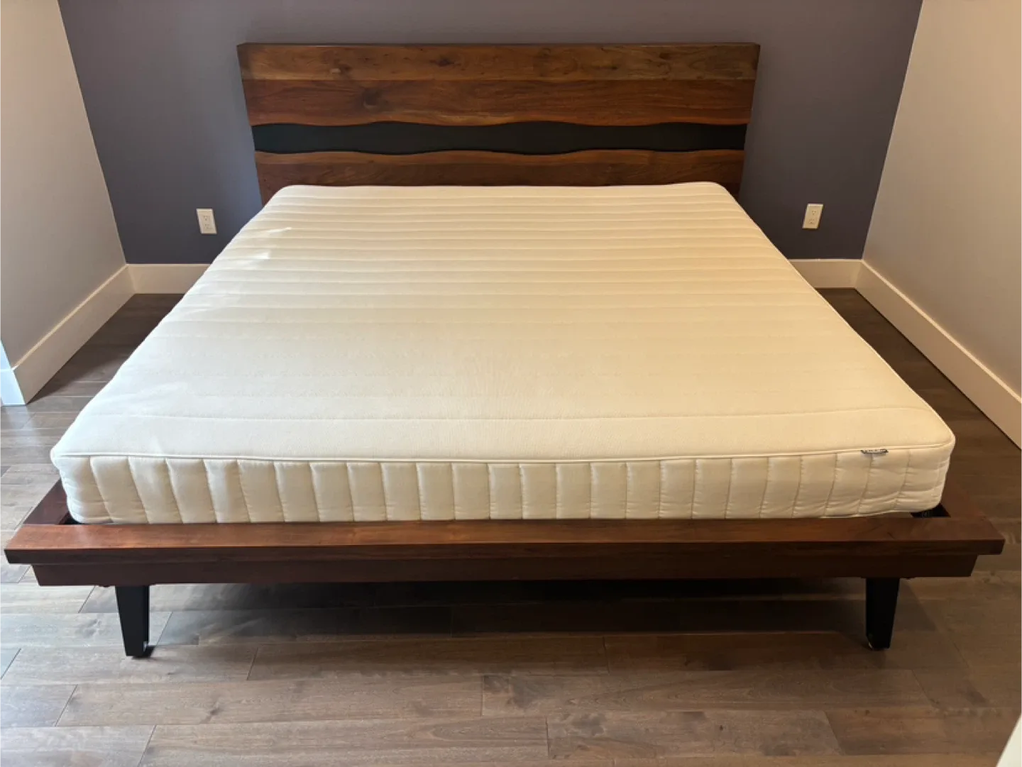 King Size Acacia Wood Bed Frame and Mattress image indicator(2)