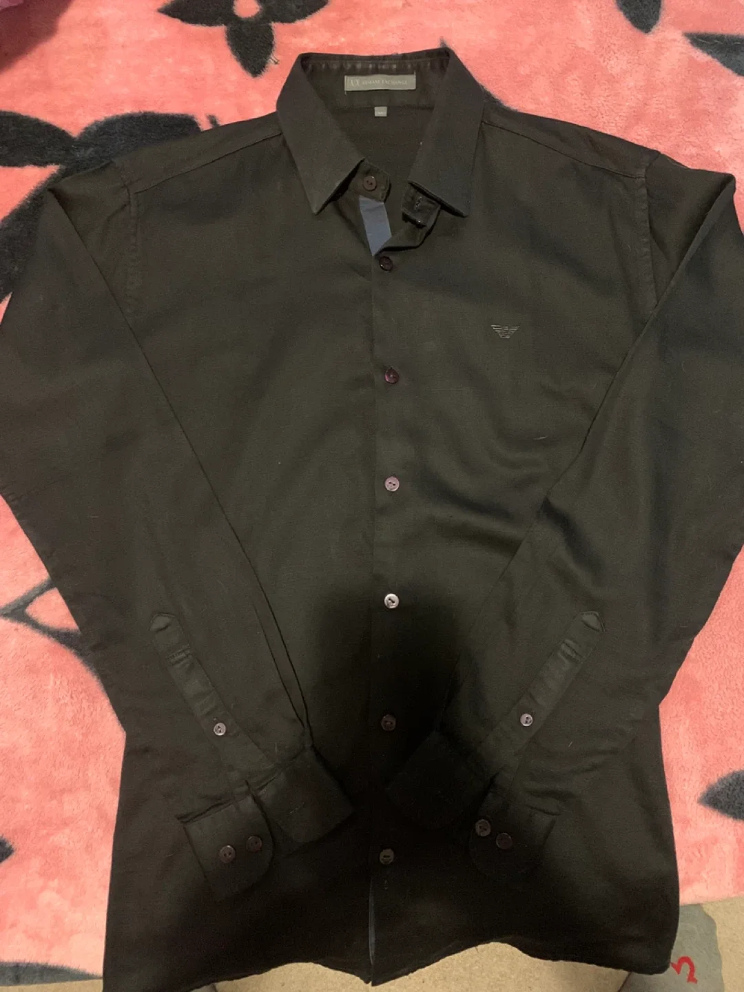 Armani Exchange Black Button-Down Shirt
