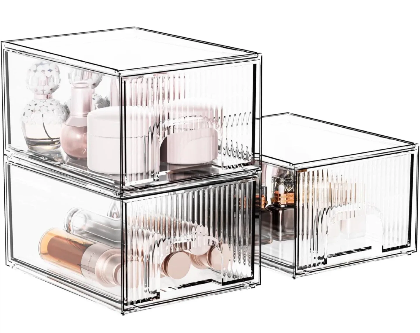 Clear Acrylic Stackable Storage Drawer thumbnail