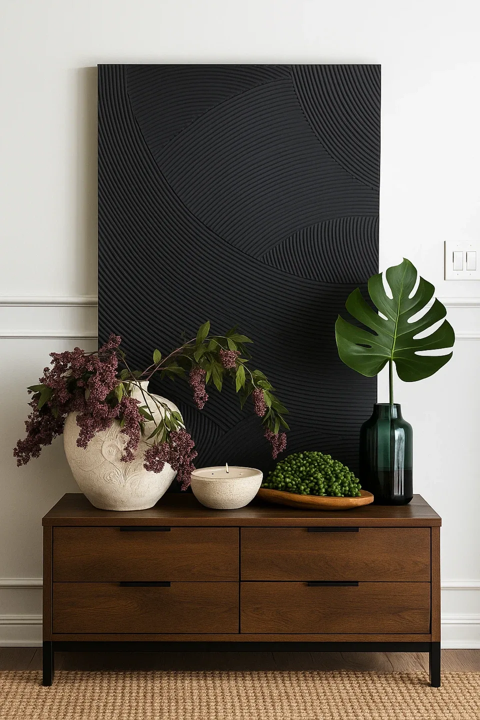 Textured Black Wall Art thumbnail