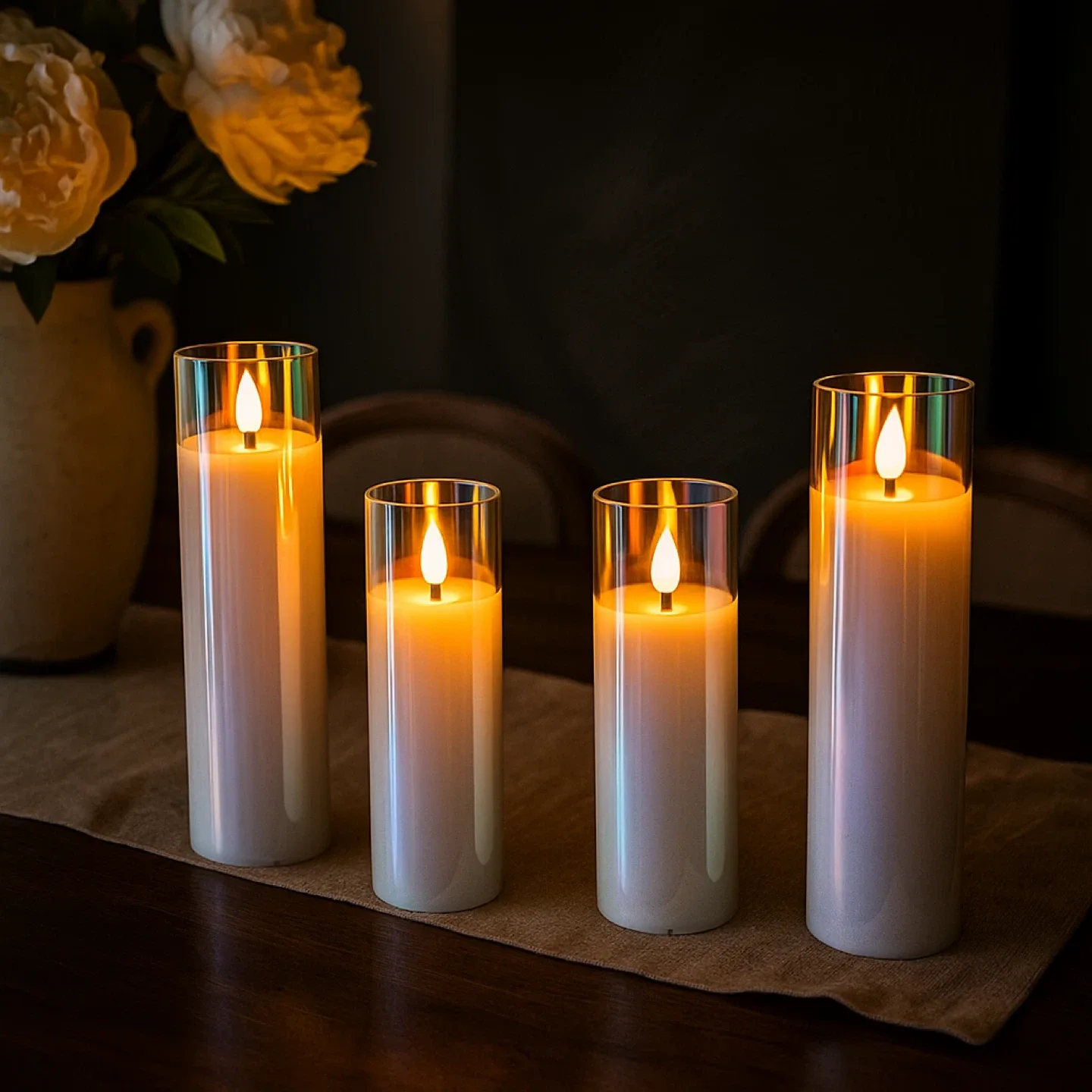 Set of 4 Flameless LED Candles thumbnail