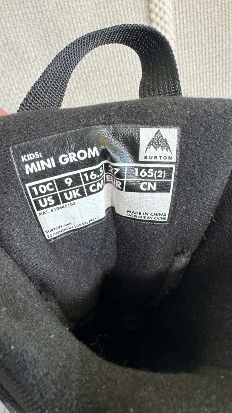 Burton Toddler's Black Snowboard Boots - Size 10 image indicator(6)