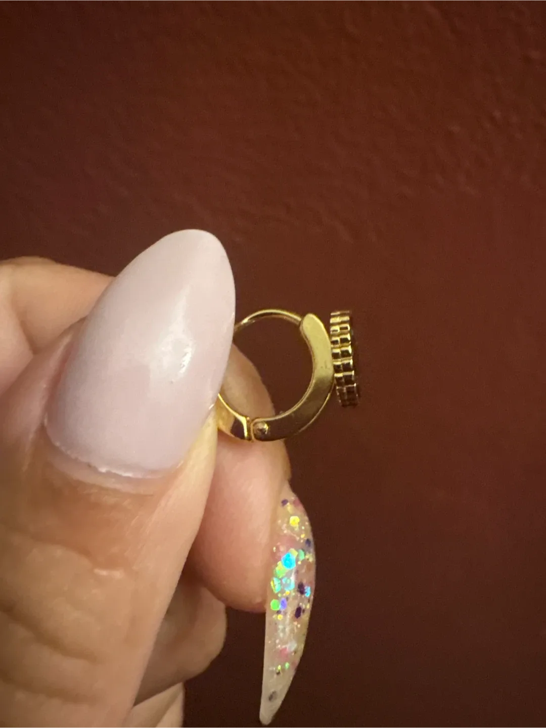 18K Gold SS Onyx Clover earrings New image indicator(3)