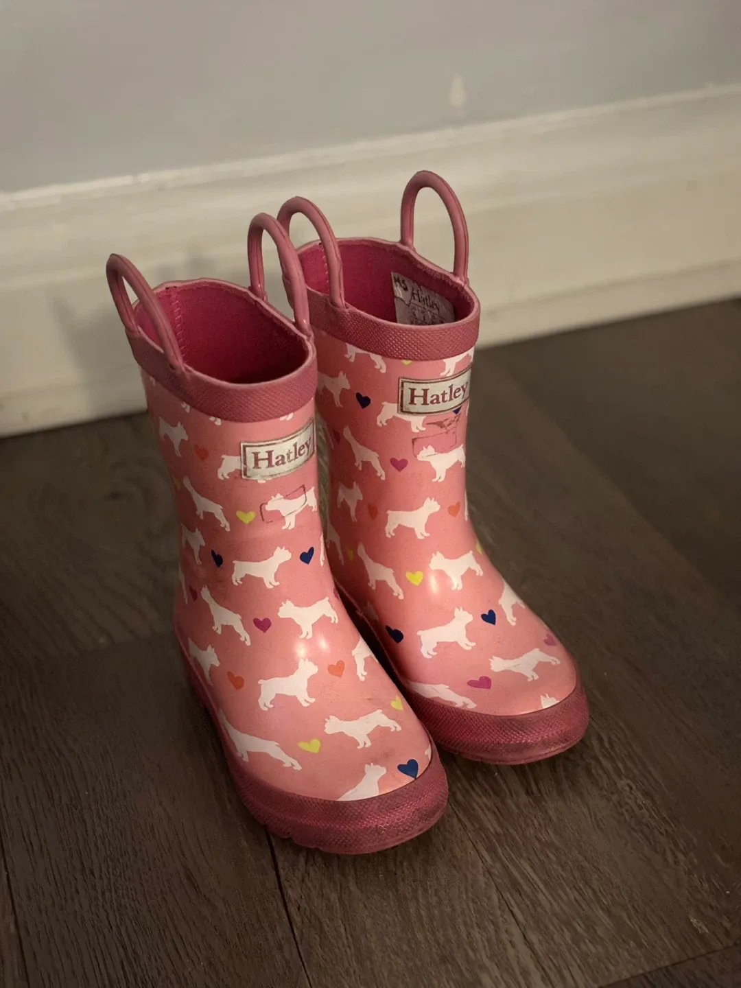 Hatley Pink Dog Print Rain Boots - Size 9 thumbnail