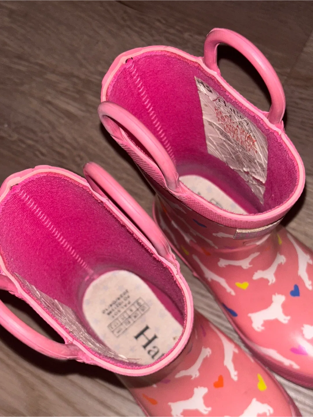 Hatley Pink Dog Print Rain Boots - Size 9 image indicator(5)