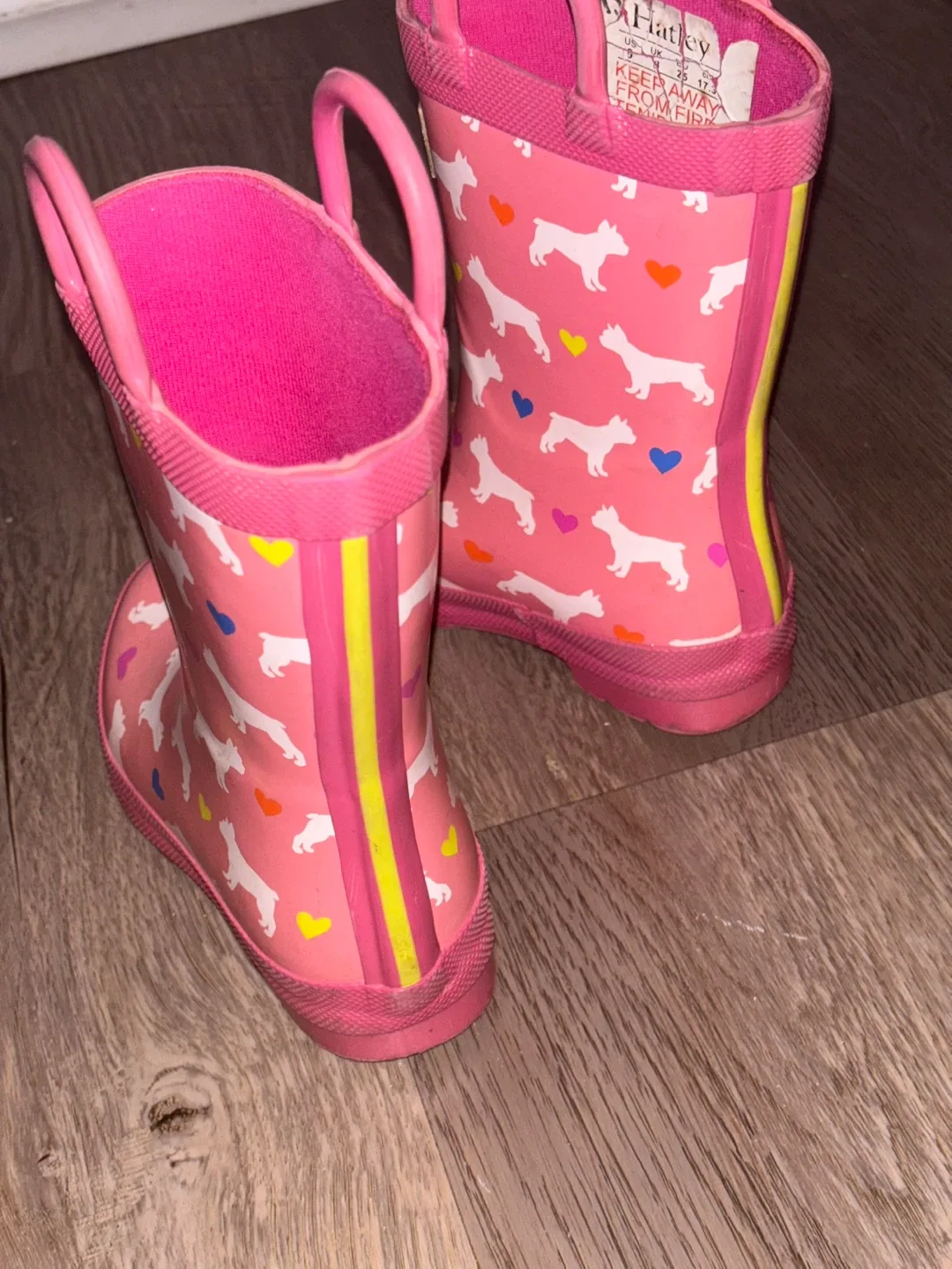 Hatley Pink Dog Print Rain Boots - Size 9 image indicator(3)