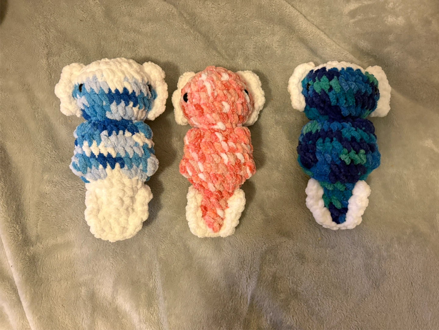Handmade Crochet Axolotl Plushies