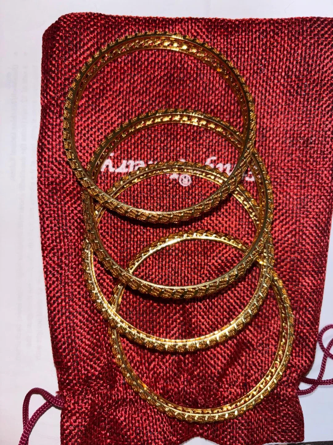 Ethlyn Gold Plated Bangles - 4 Piece Set