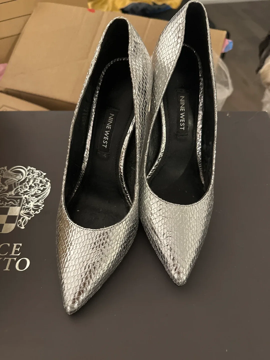 Nine West Silver Heels thumbnail