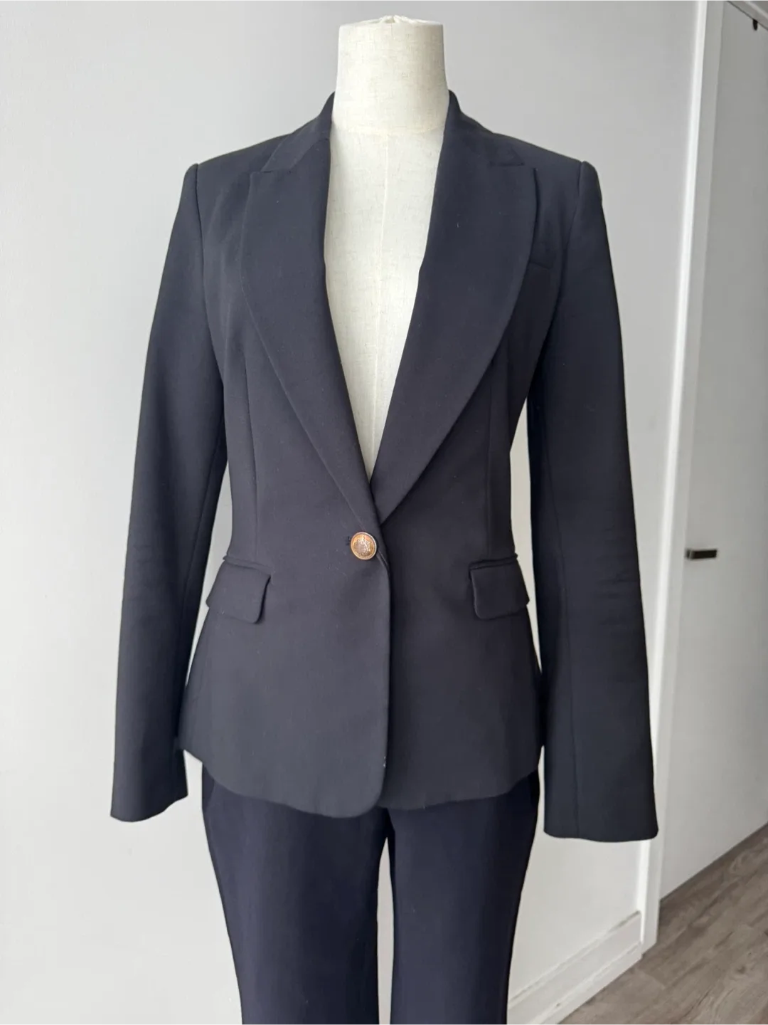 Zara Blazer & Massimo Dutti Dark Navy Blue Pants thumbnail