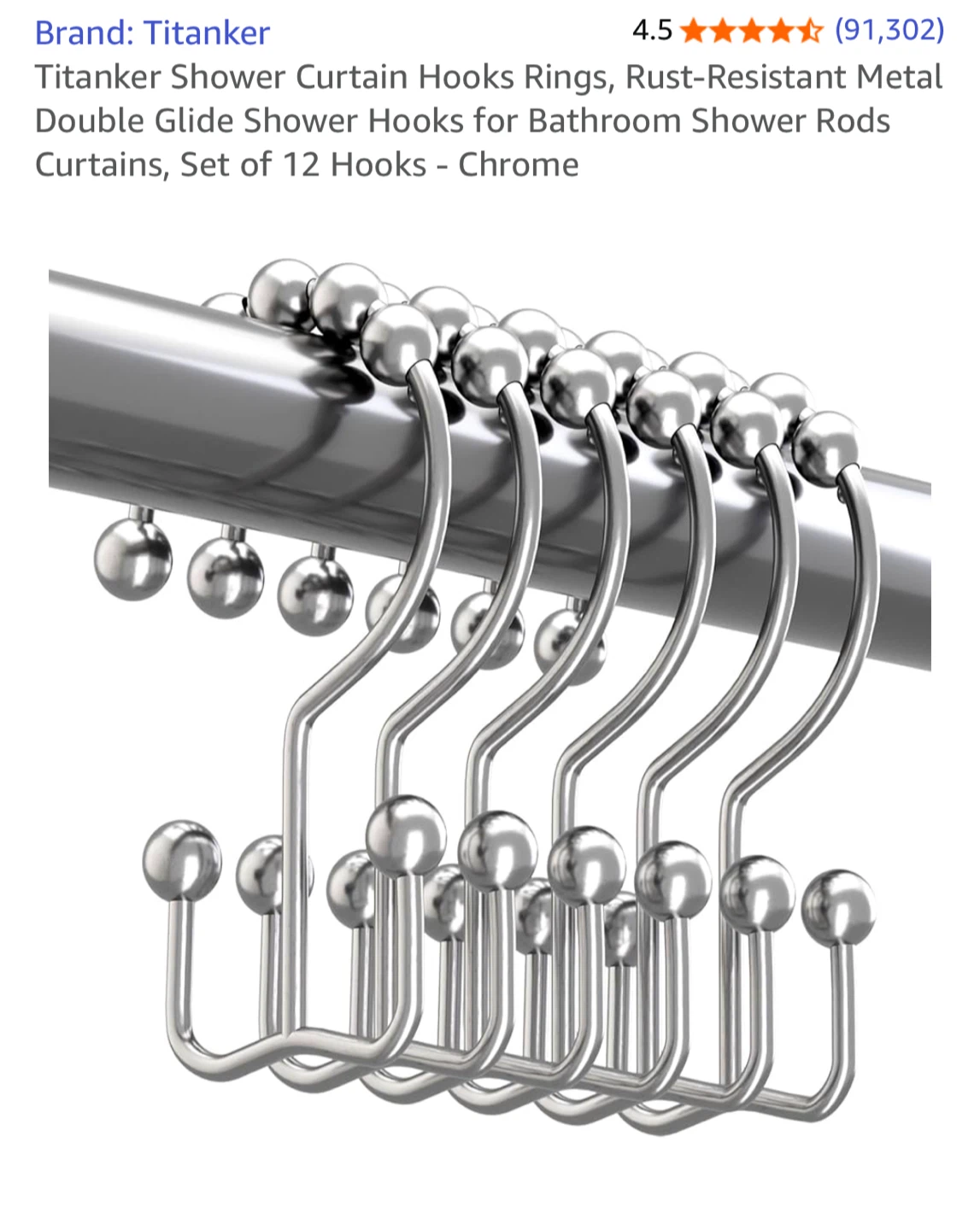 White Waffy Shower Curtain & Hooks - photo 4