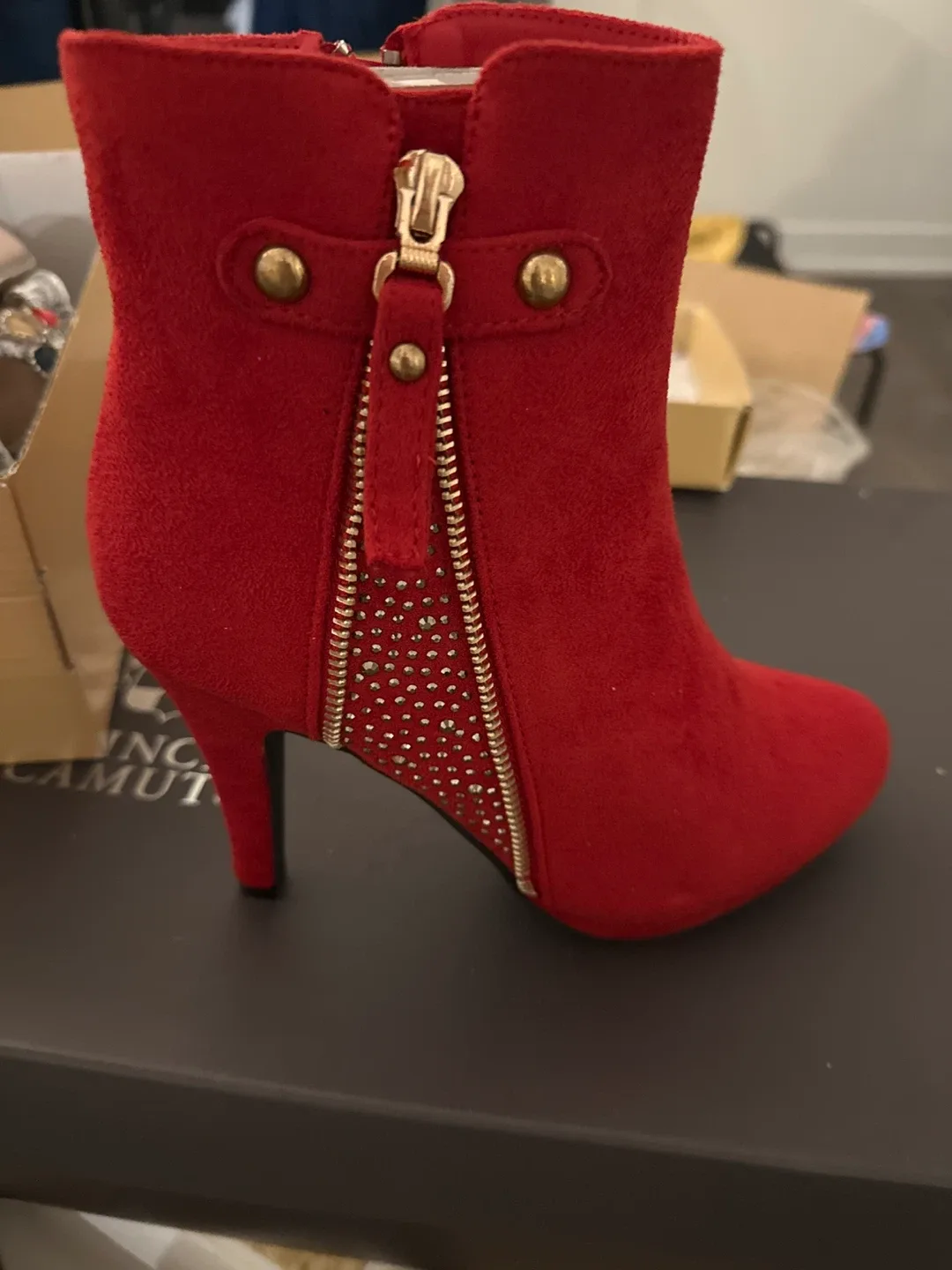 Vince Camuto Red Ankle Boots thumbnail