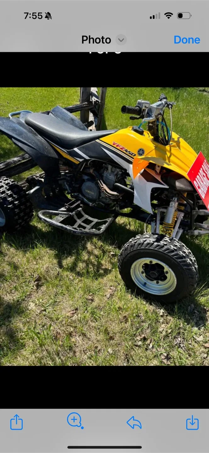 Yamaha YFZ450 ATV image indicator(3)