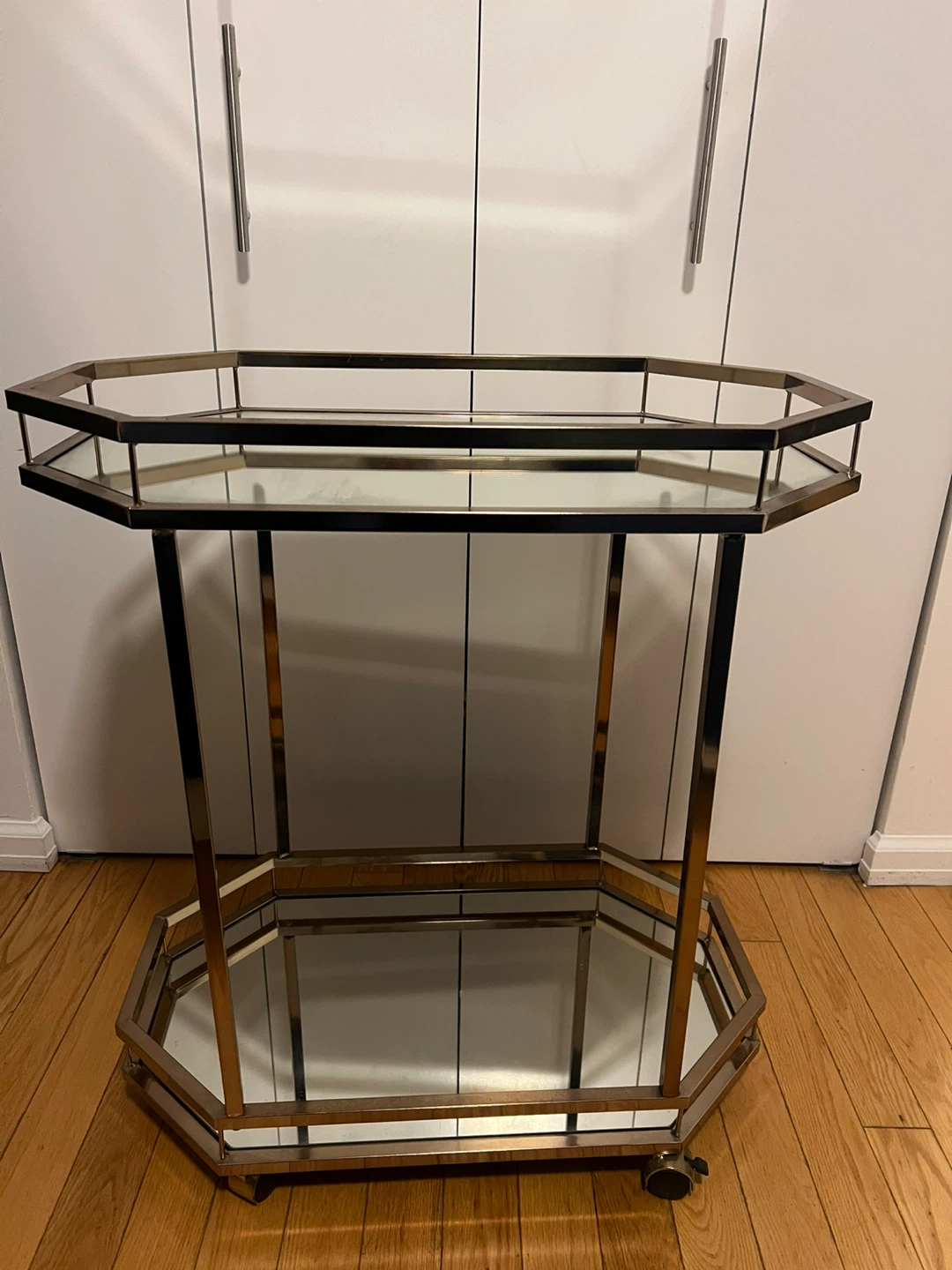 Gold & Glass Bar Cart