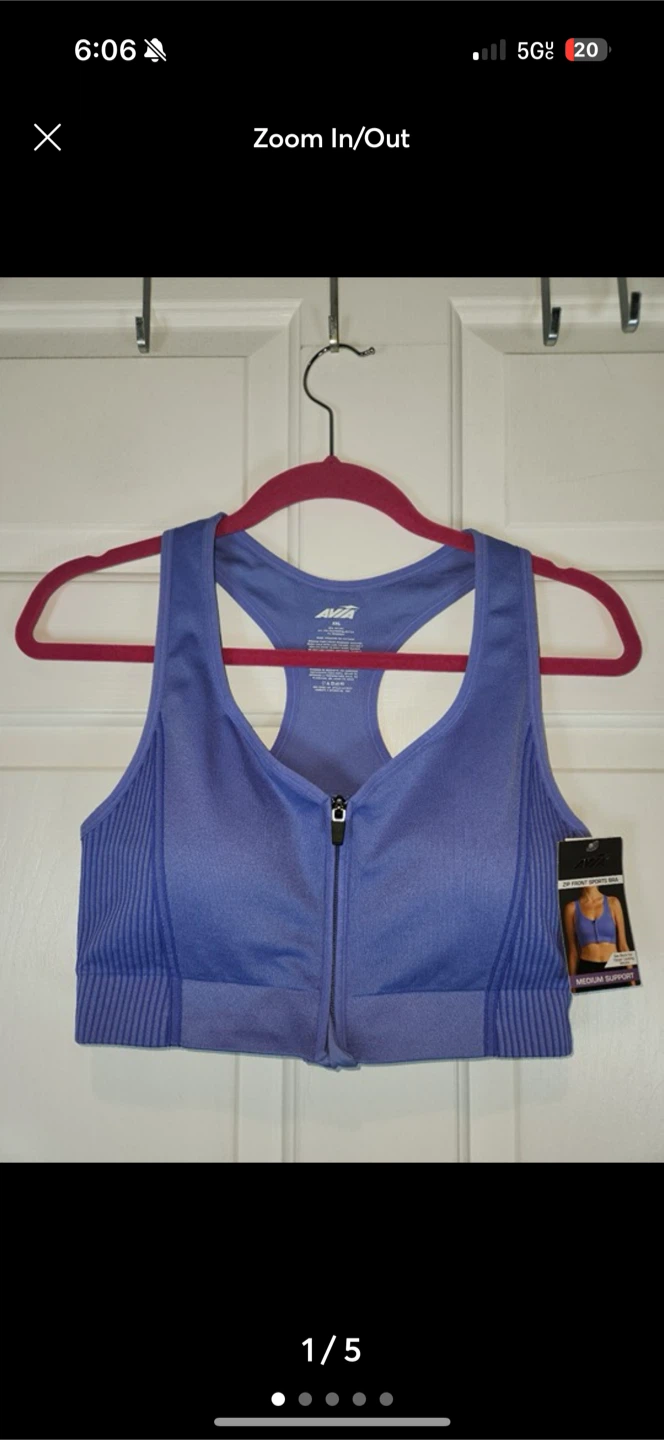 Avia XXL Zip Front Sports Bra - New with Tags!