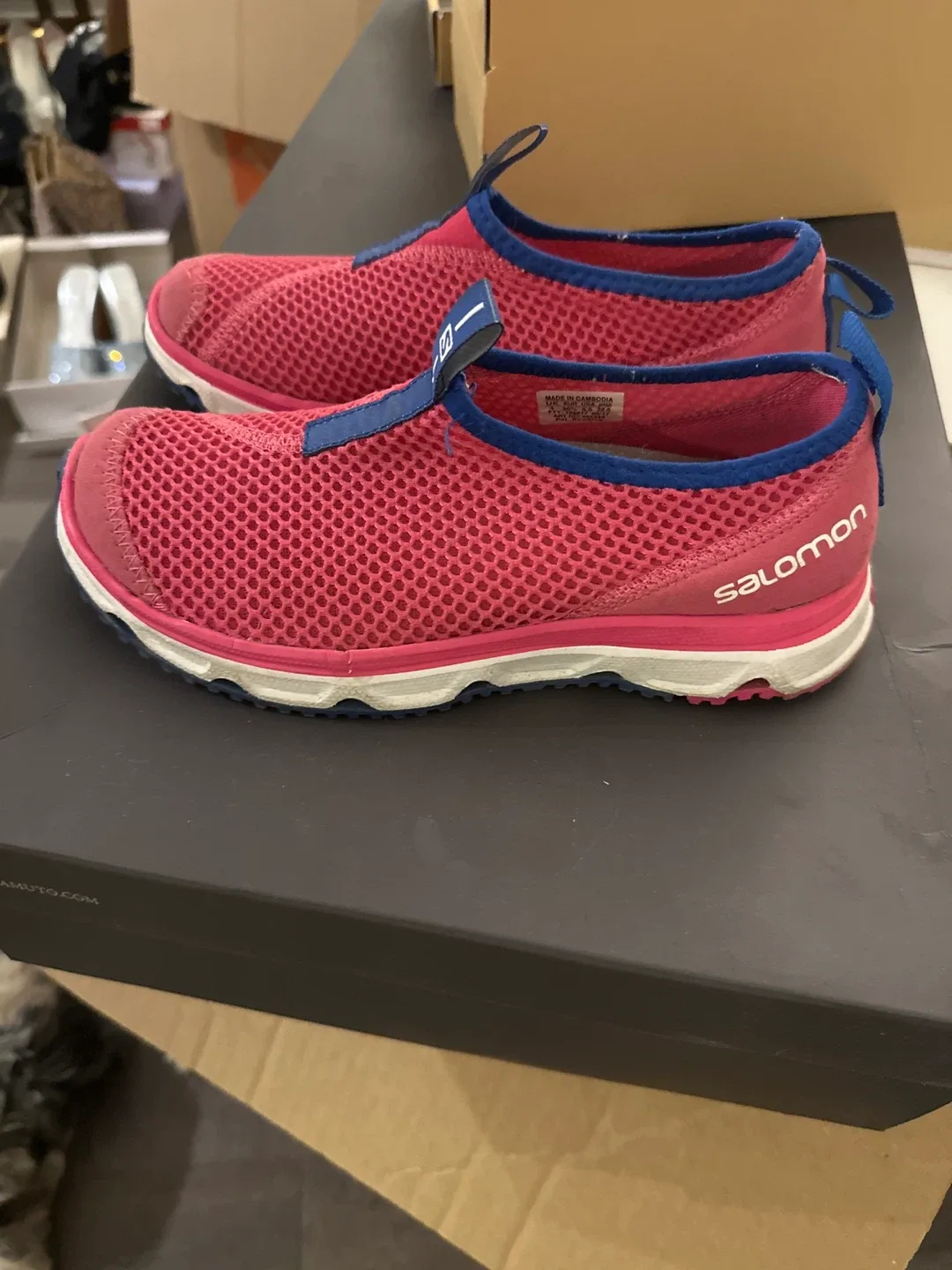Salomon Pink Mesh Slip-On Shoes thumbnail