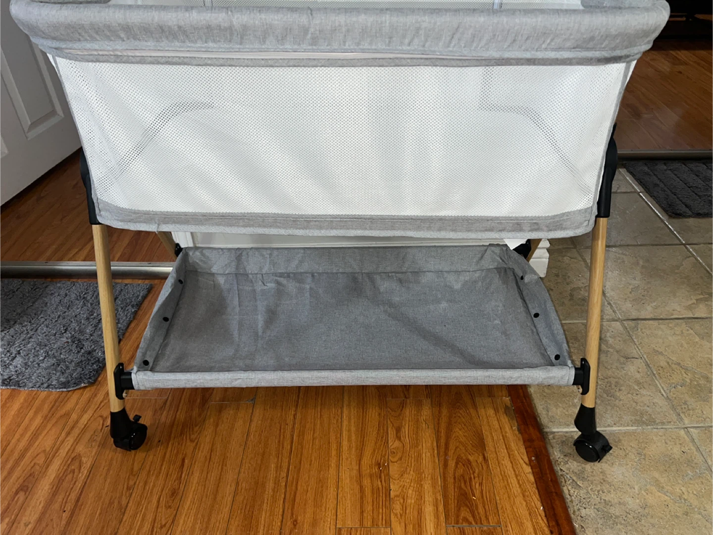 Grey Baby Bassinet with Storage - photo 3