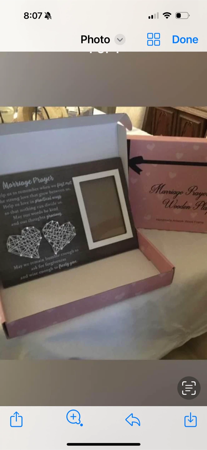 Marriage Prayer Wooden Plaque with Frame
