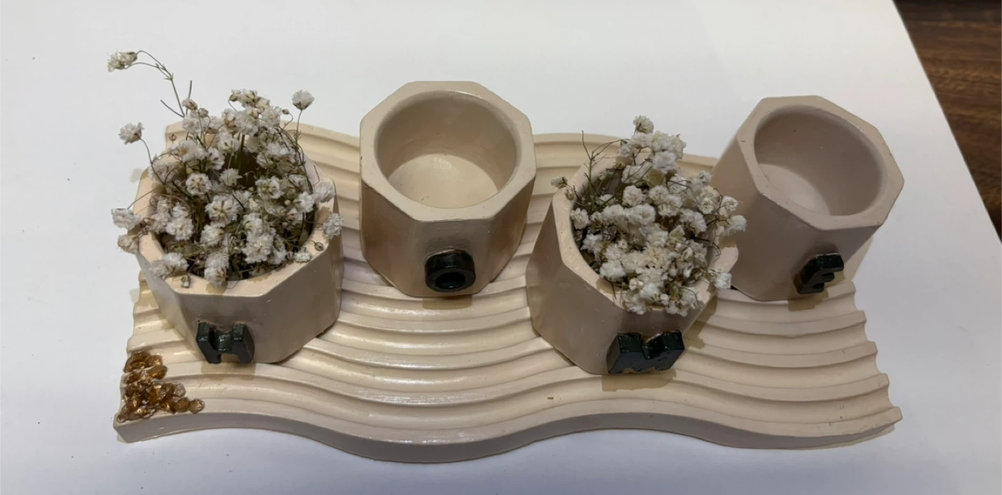 Handmade "HOME" Decor Tray with boxes - photo 4