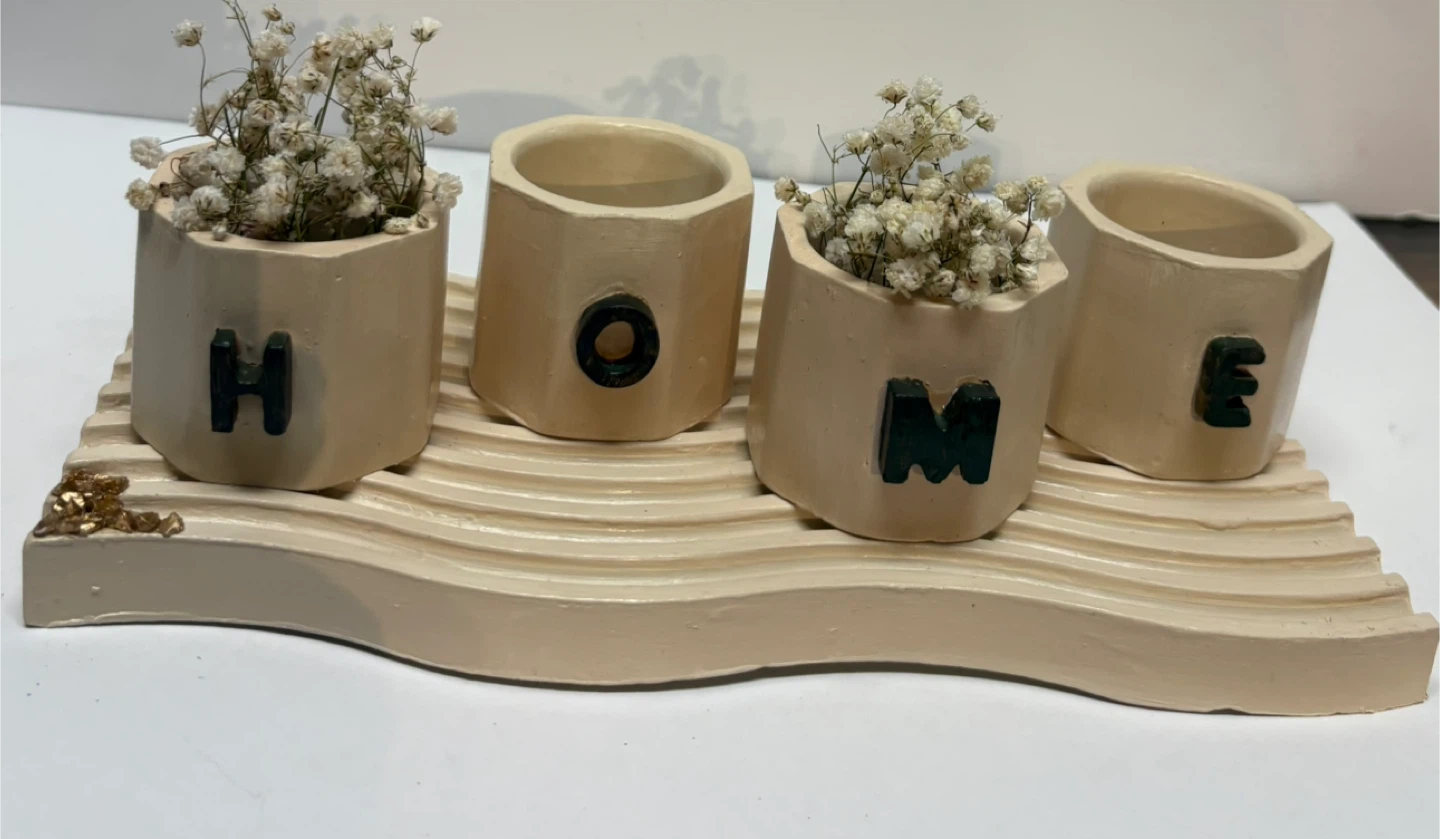 Handmade "HOME" Decor Tray with boxes