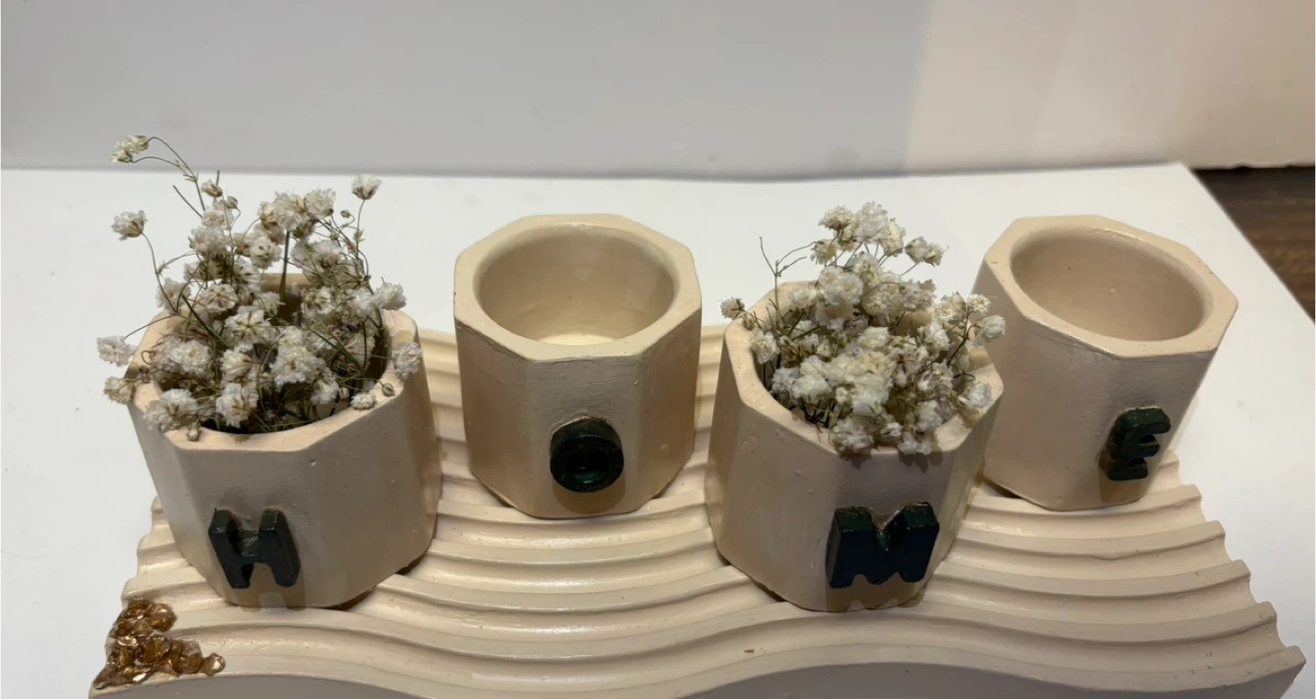 Handmade "HOME" Decor Tray with boxes - photo 2