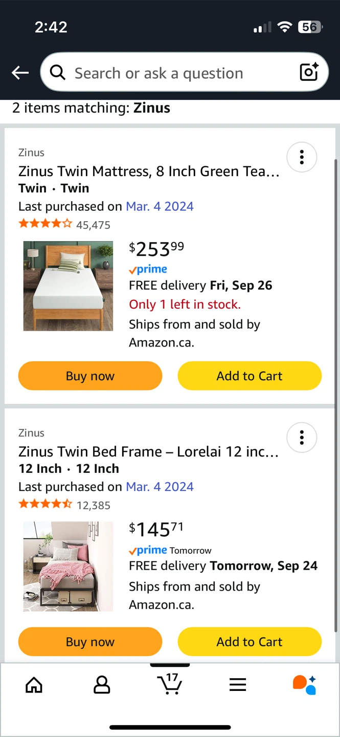 Zinus twin mattress 8inch + bed frame + pillow - photo 4