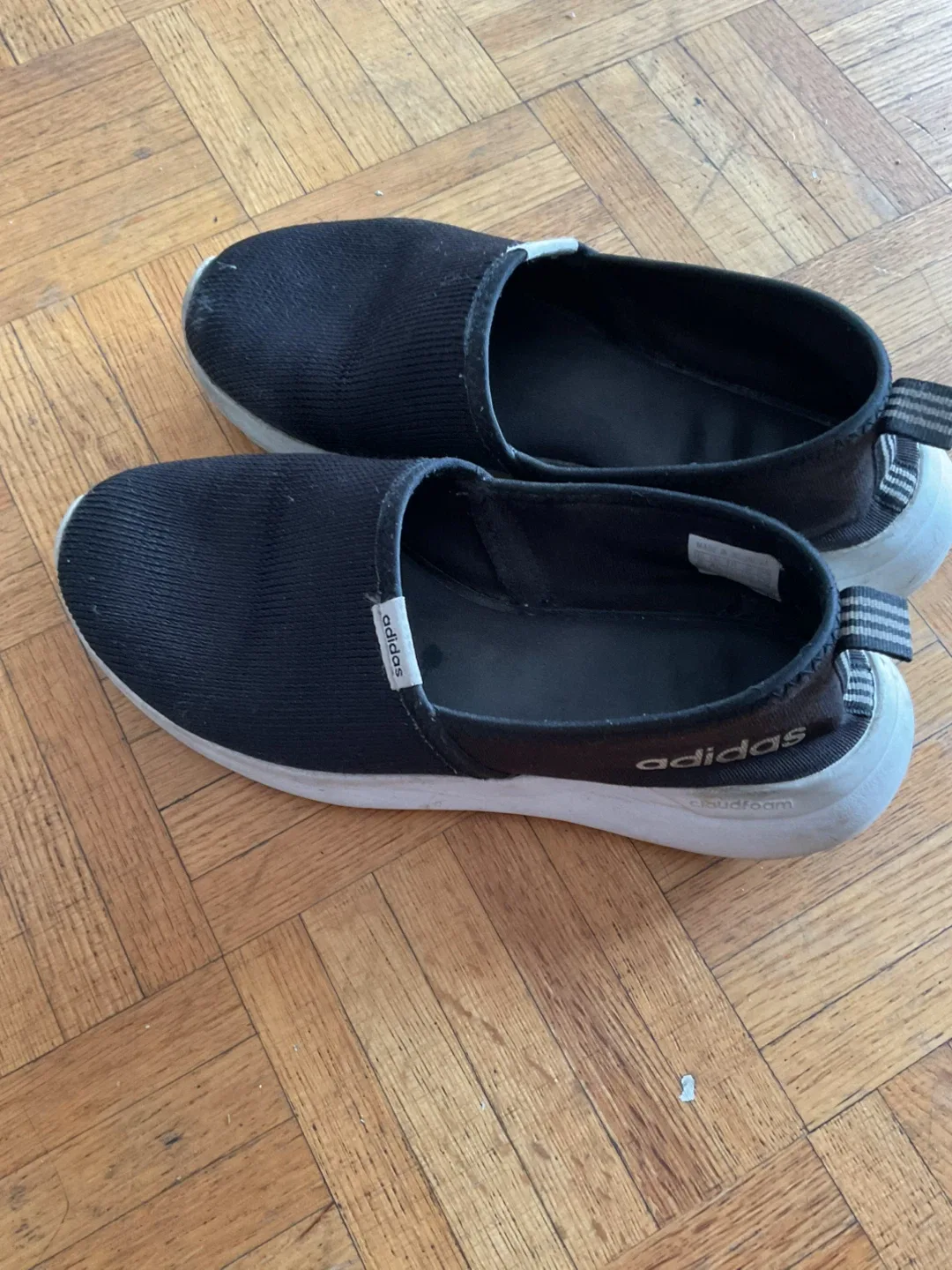 Adidas Cloudfoam Black Slip-On Shoes thumbnail