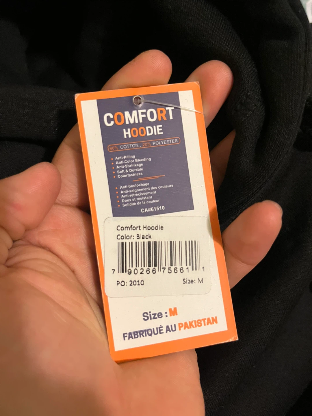 Comfort Hoodie - Black, Size M - photo 4