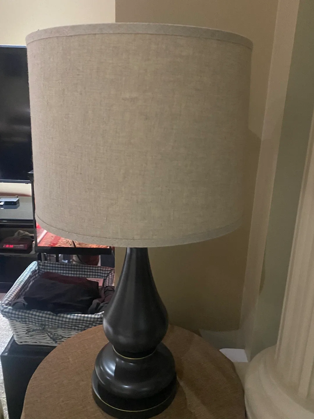 Table Lamp with Beige Shade thumbnail