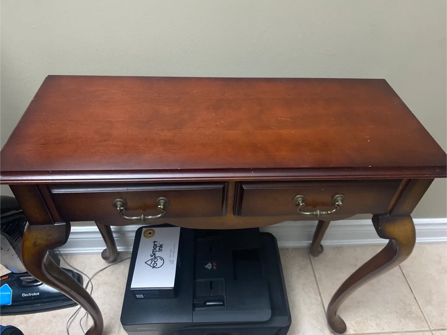 Wooden Side Table with Drawers thumbnail