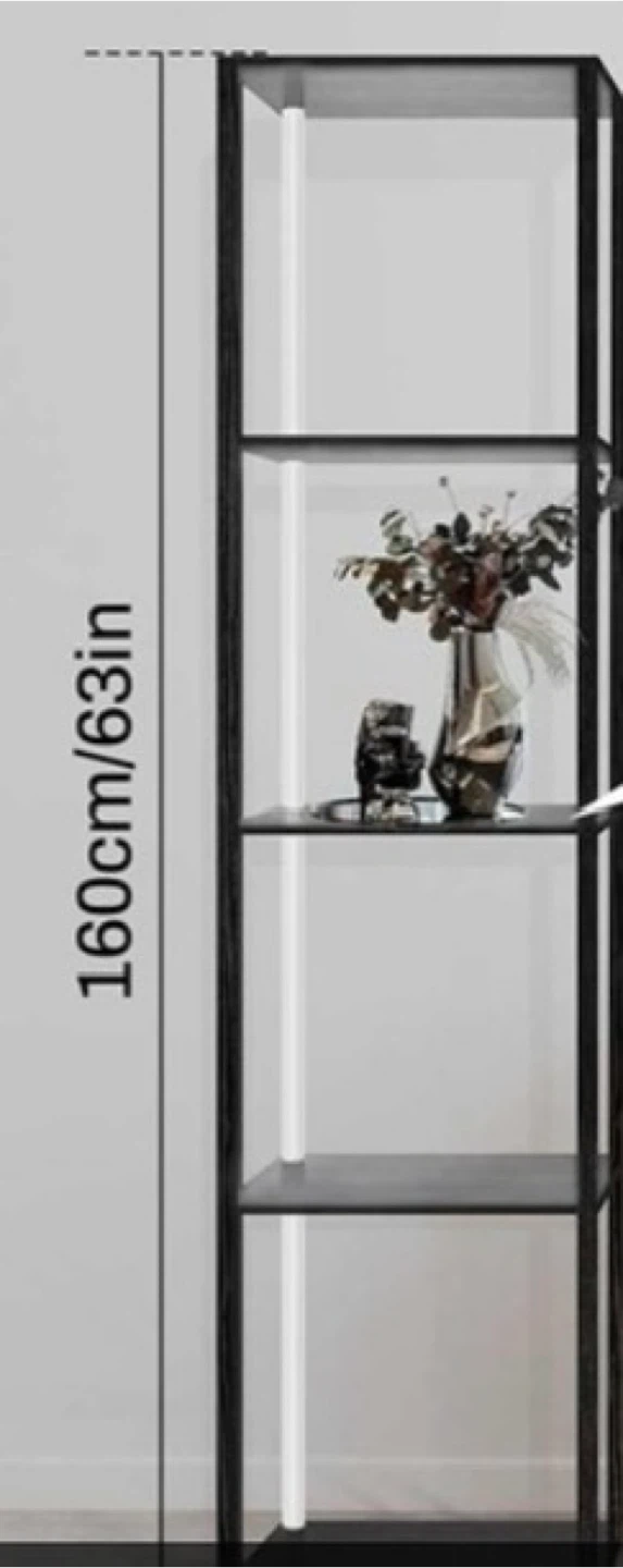 Tall Black Display Cabinet - 63 inches - photo 2