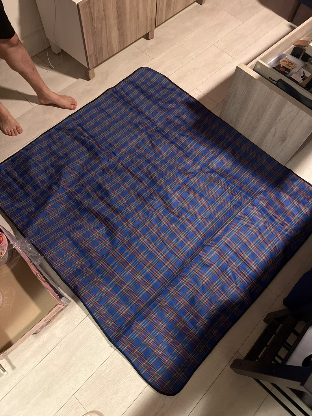 Blue Plaid Picnic Blanket thumbnail