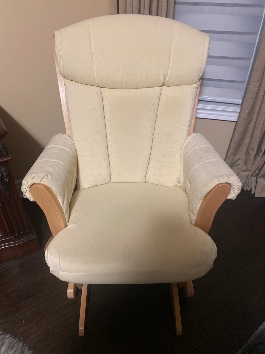 Cream Glider Rocking Chair