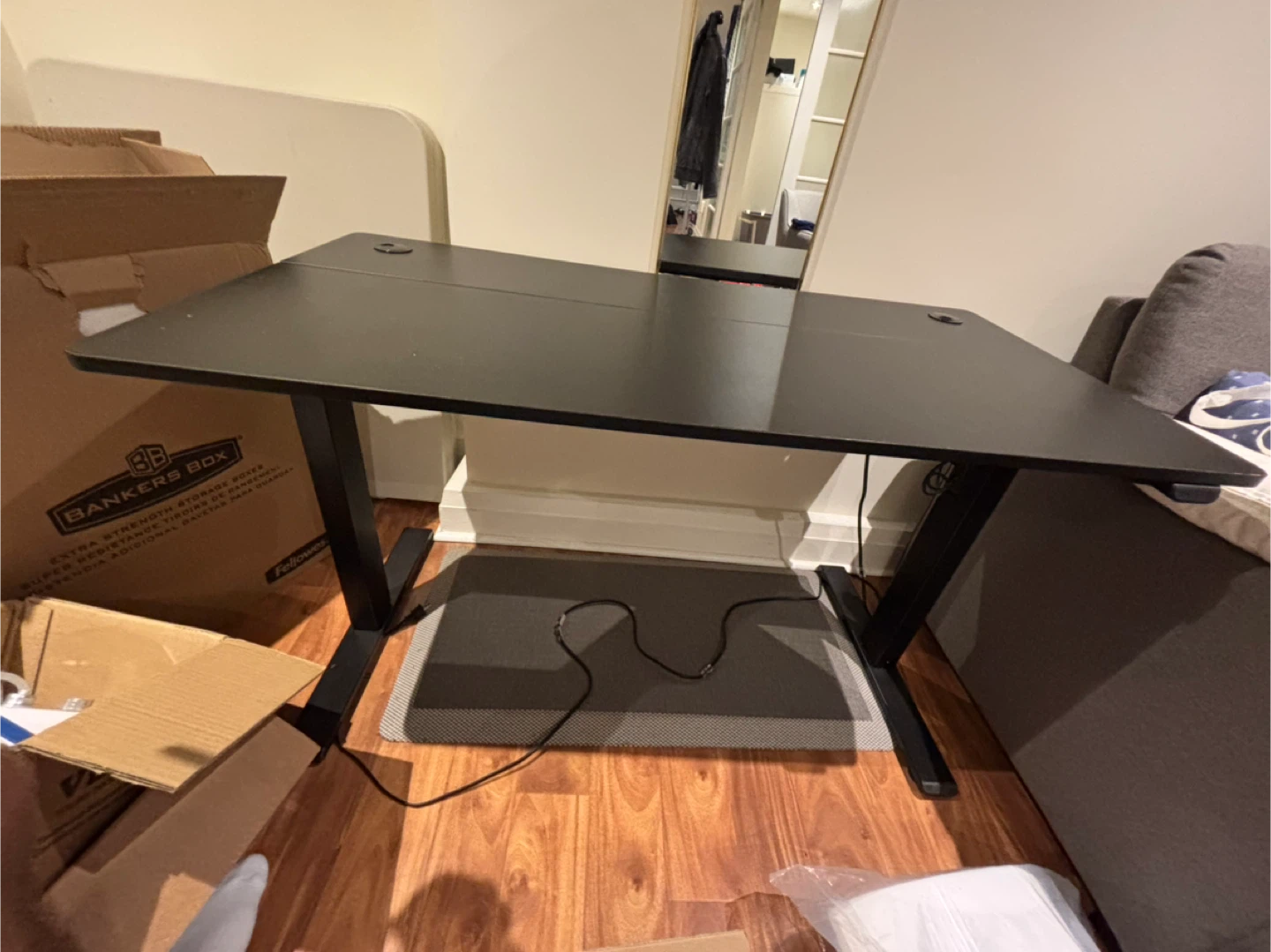 Black Standing Desk - MUST LEAVE BY SUNDAY