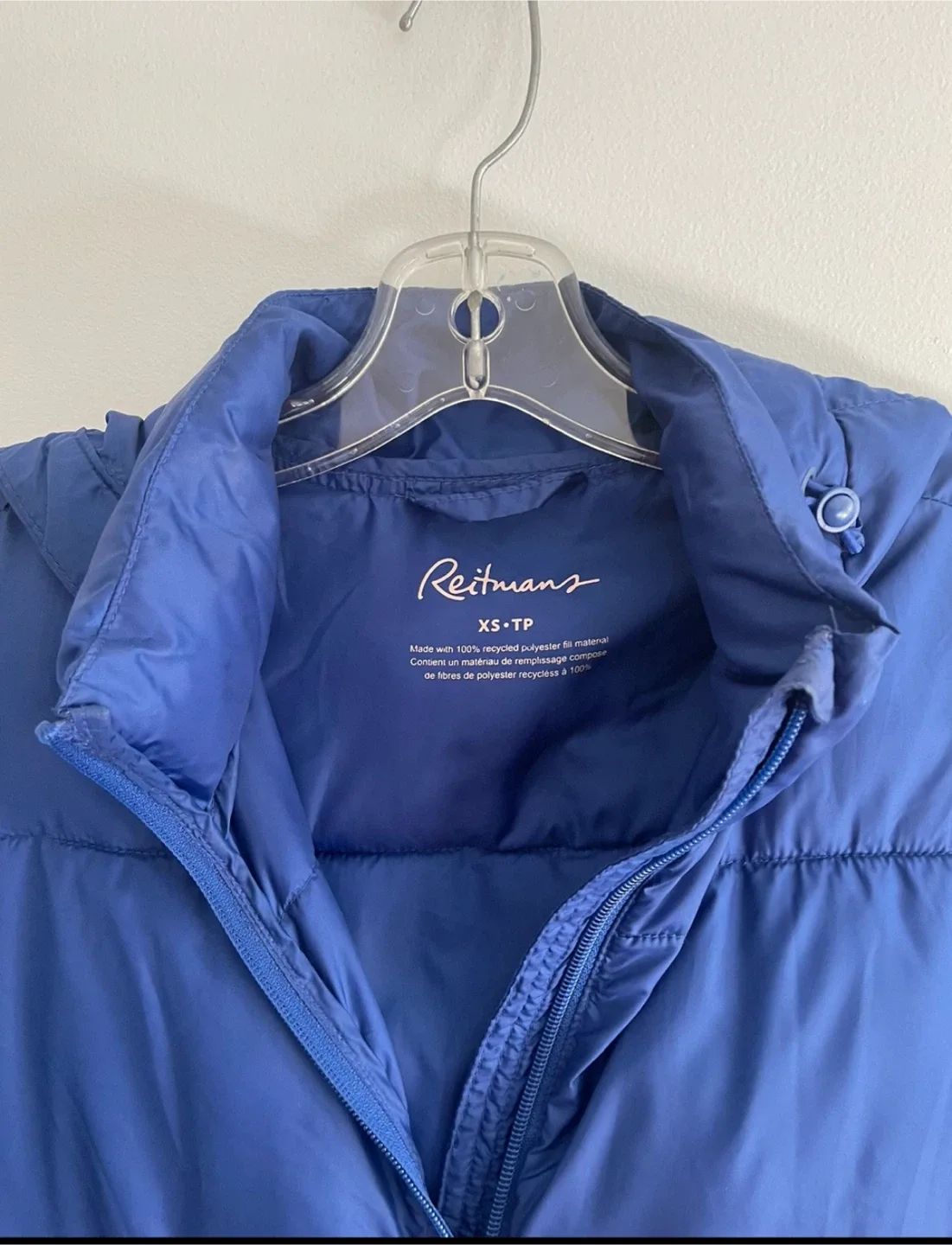 Reitmans XS Blue Puffer jacket ! thumbnail