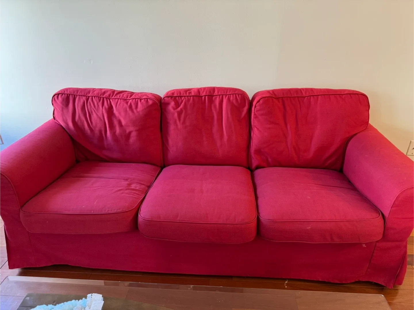 Red Three-Seat Sofa thumbnail