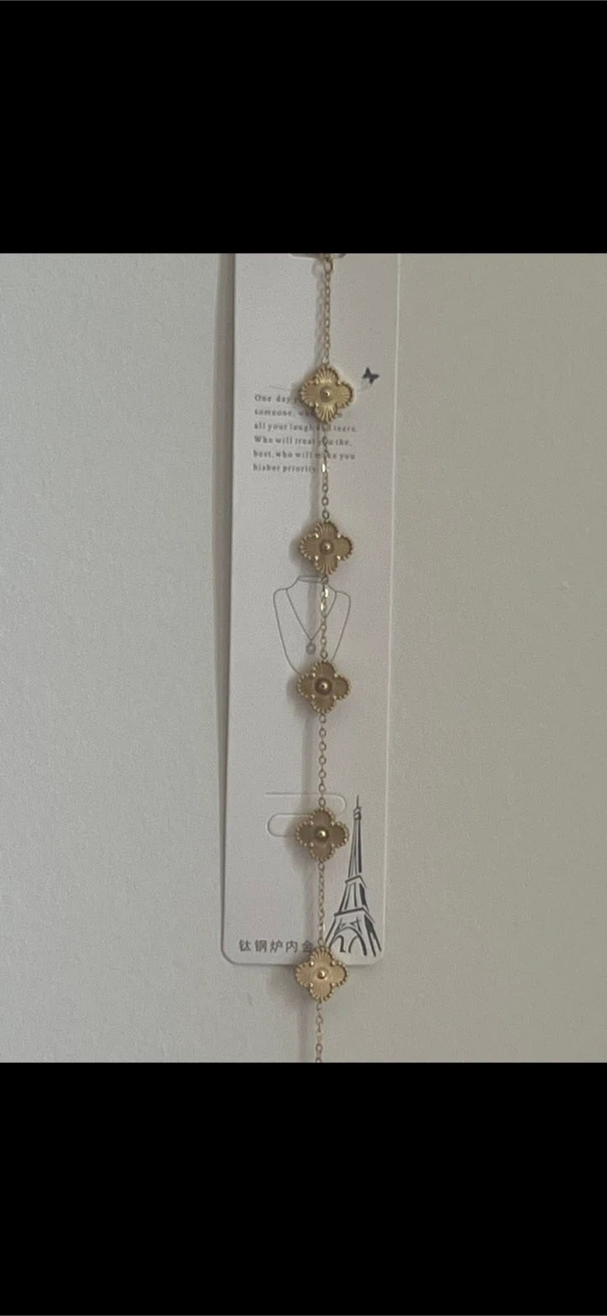 Clover Flower Gold Chain Bracelet - photo 3